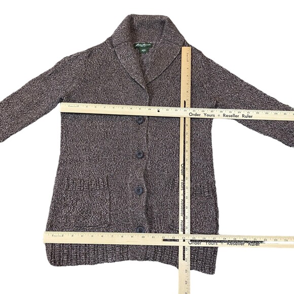 Eddie Bauer Collared Pocketed Womens Cardigan- Cotton-Rayon- Size Medium - Picture 2 of 12